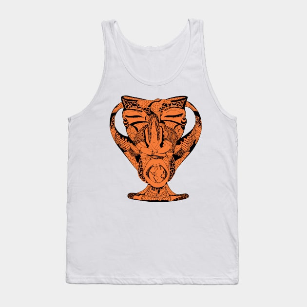 Goddess Vase Terracotta Tank Top by kenallouis